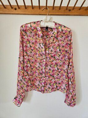 KUT from the Kloth Jasmine Chiffon Blouse - Size XS